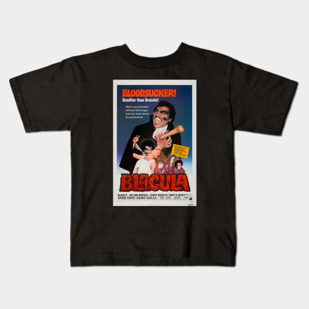 Blacula, deadlier than Dracula! Kids T-Shirt by EduardoLimon